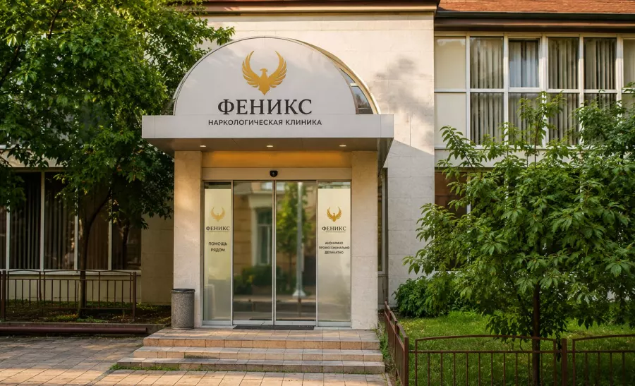 Вход в наркологическую клинику «Феникс» в Яровом